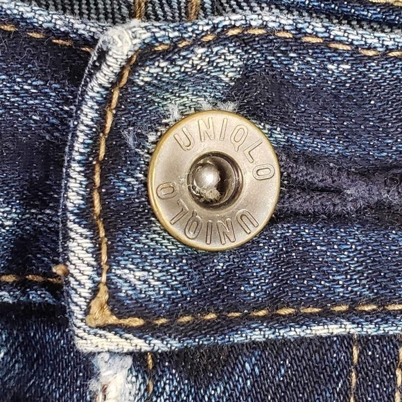 Uniqlo Redline Selvedge Jeans 29X27 Dark Slim Straight Kaihara Dark Wash - Picture 7 of 13